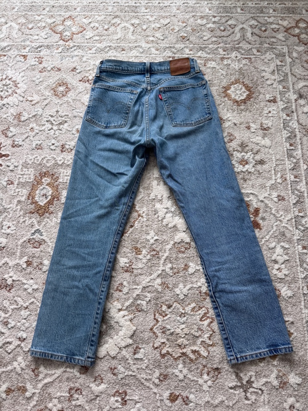 Levi's Light Blue Denim Jeans with Brown Leather Patch